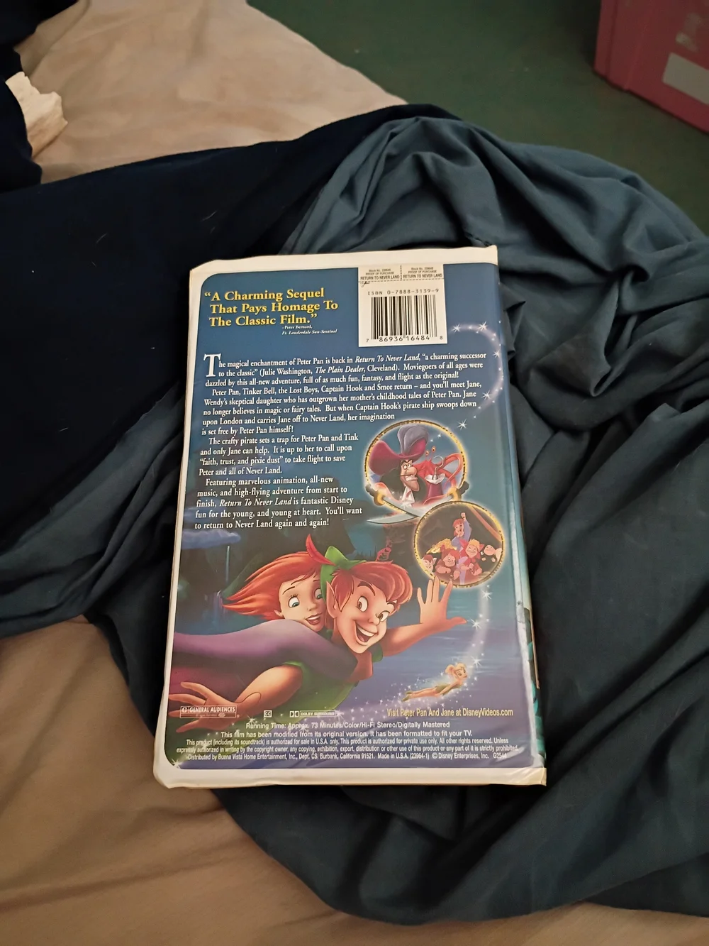 Disney Peter Pan Return to Never Land on VHS